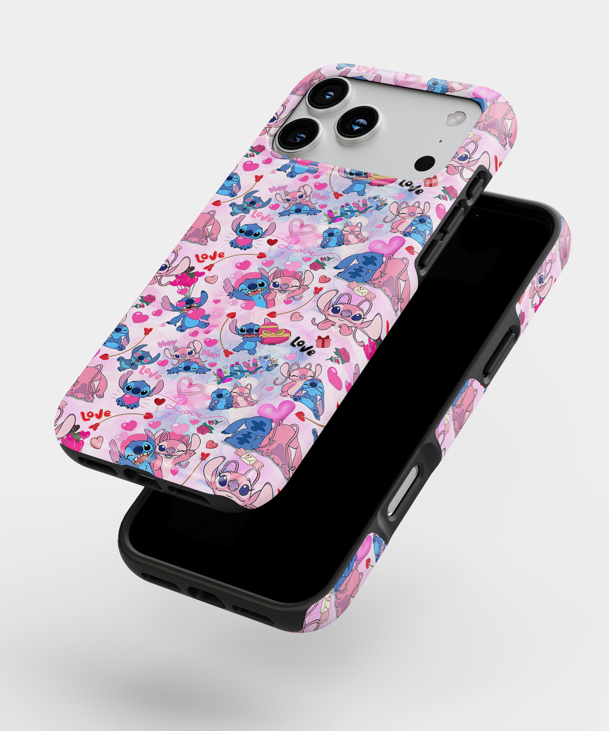 MagSafe Tough Phone case - Blue and pin colorful aliens 3