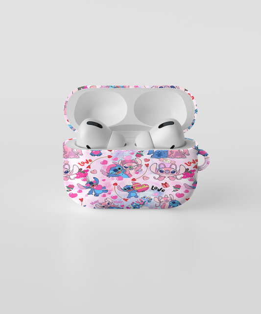 AirPods case - Blue and pink colorful aliens 3