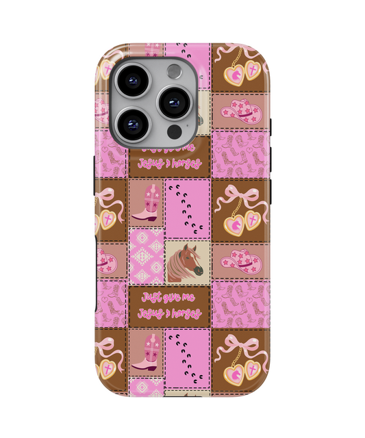 MagSafe Tough Phone case - Just give me Jesus & horses