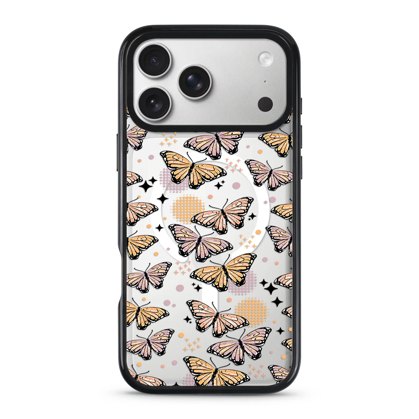 Clear MagSafe Phone case- Pastel butterflies