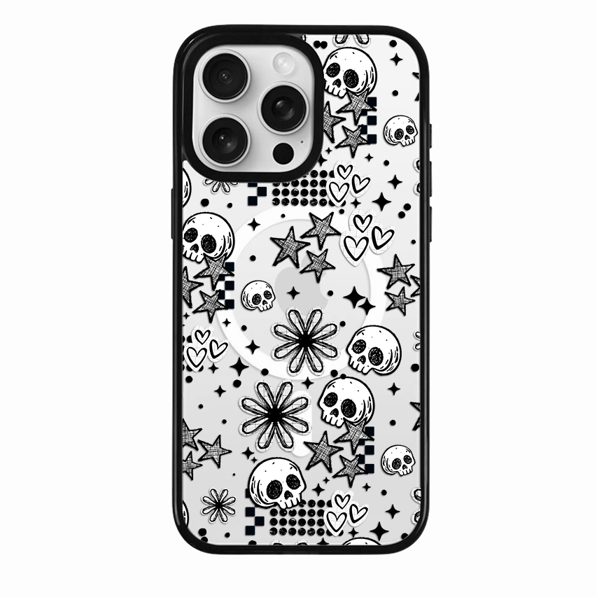 Clear MagSafe Phone case- Skellies