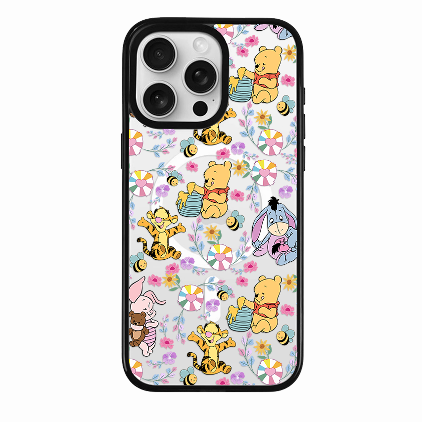 Clear MagSafe Phone case- Colorful bears 3