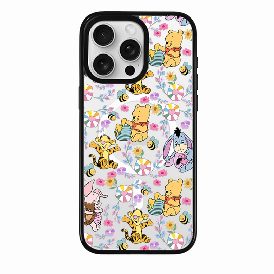 Clear MagSafe Phone case- Colorful bears 3