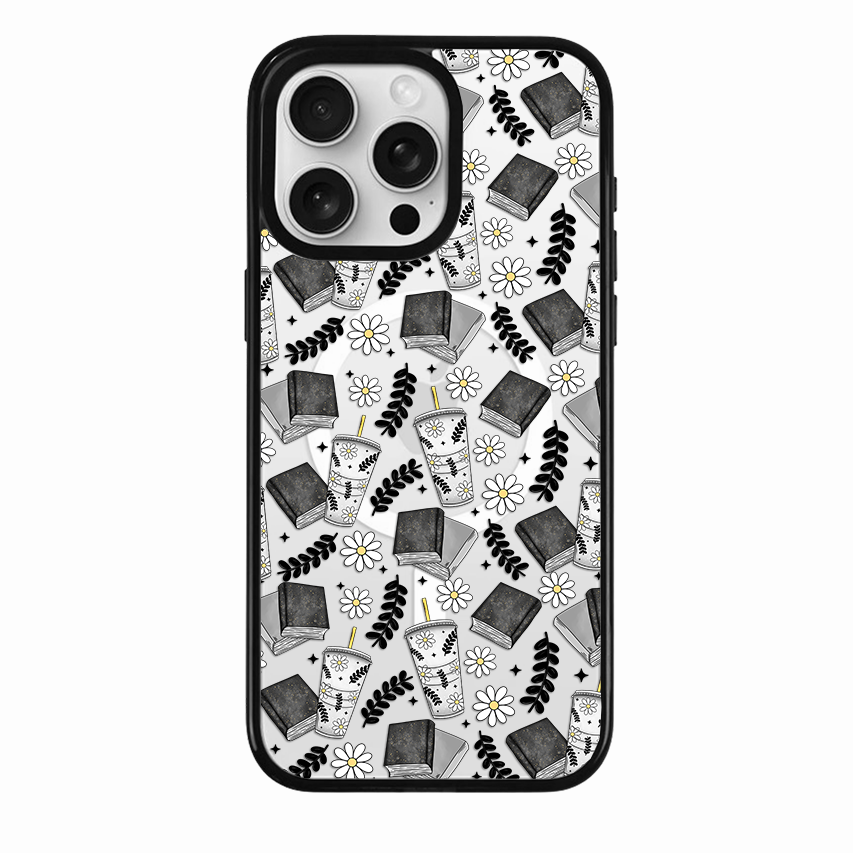Clear MagSafe Phone case- Gey Bookish