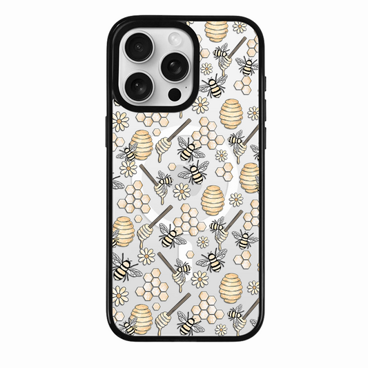 Clear MagSafe Phone case- Honey Bees
