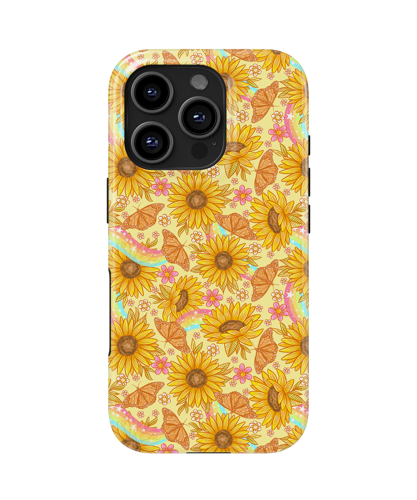 MagSafe Tough Phone case - Sunflower butterflies