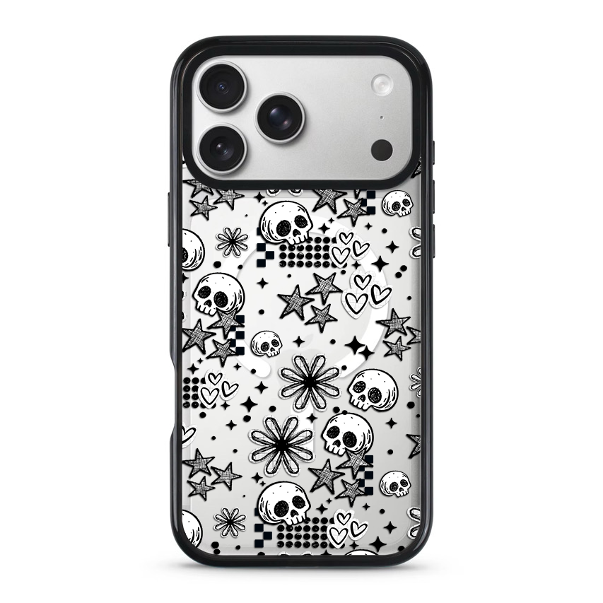 Clear MagSafe Phone case- Skellies