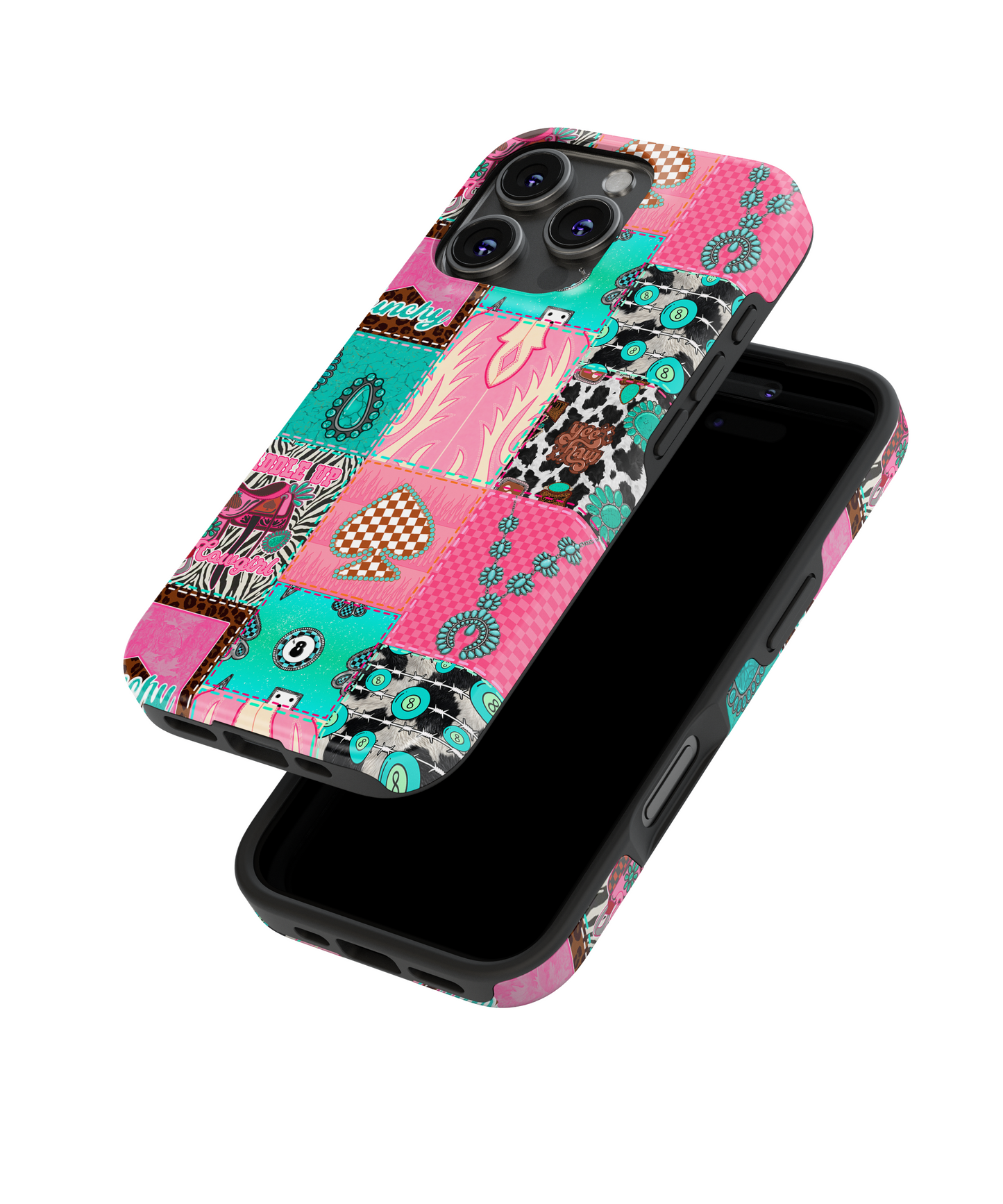 MagSafe Tough Phone case - Patchwork western