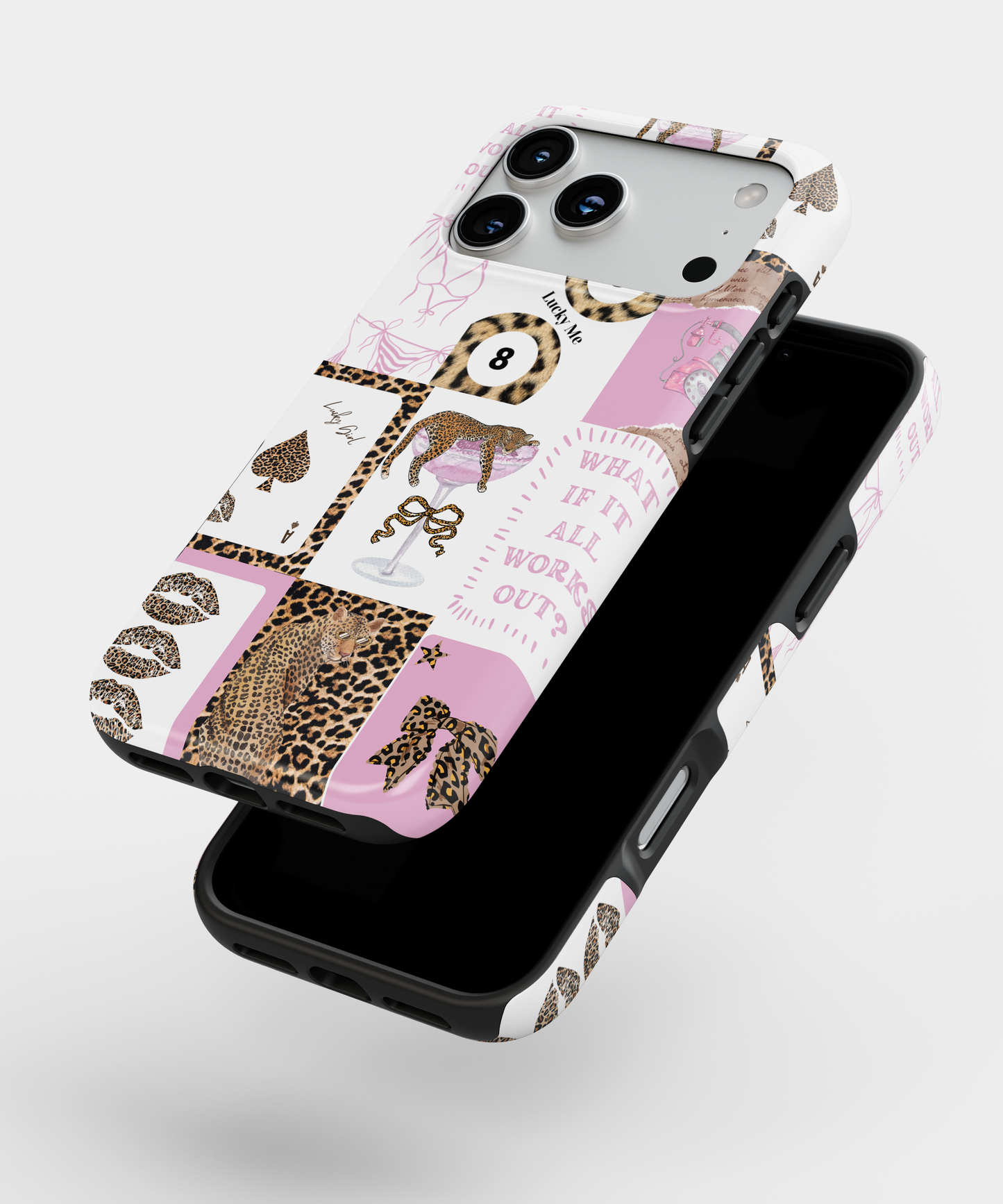 MagSafe Tough Phone case - Pink leopard