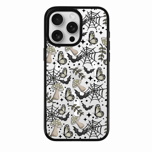 Clear MagSafe Phone case- Spooky florals 2