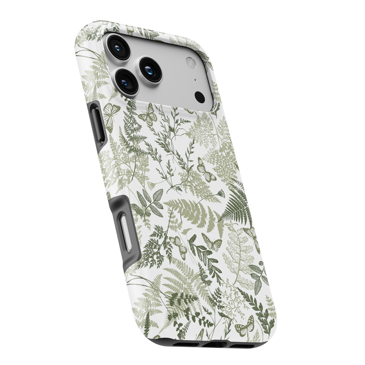 MagSafe Tough Phone case - Sage green florals