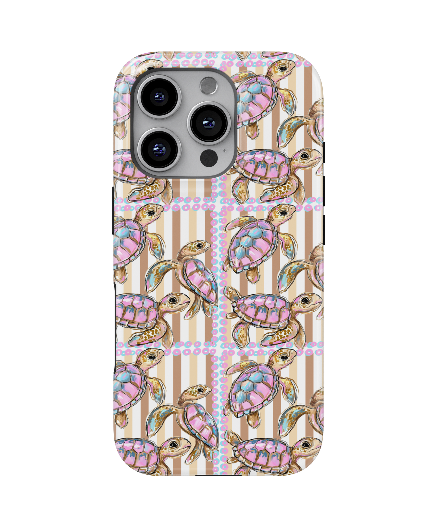 MagSafe Tough Phone case - Pastel cute turtles