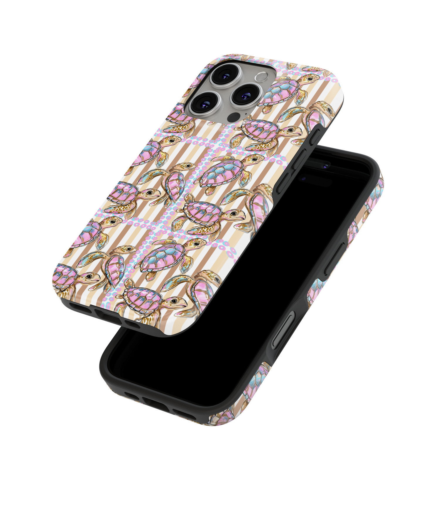 MagSafe Tough Phone case - Pastel cute turtles